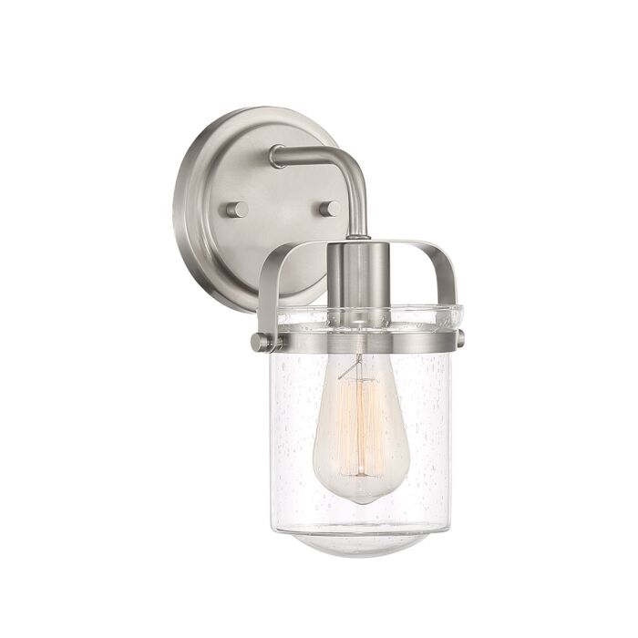 Jaxon 1-Light Wall Sconce in Brushed Nickel