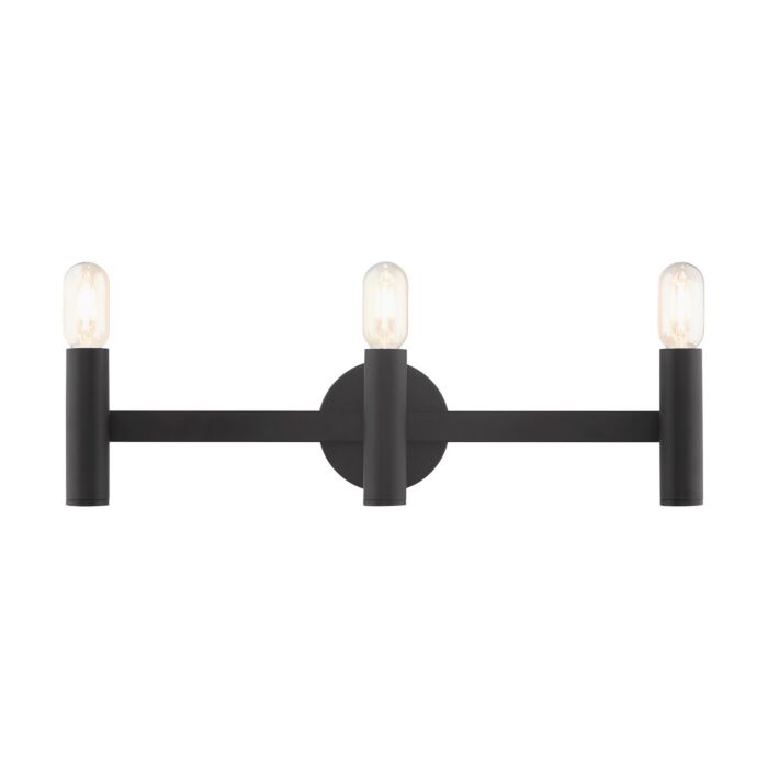 Copenhagen 3-Light Bathroom Vanity Light in Black