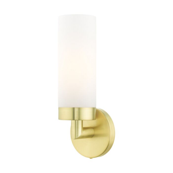 Aero 1-Light Wall Sconce in Satin Brass