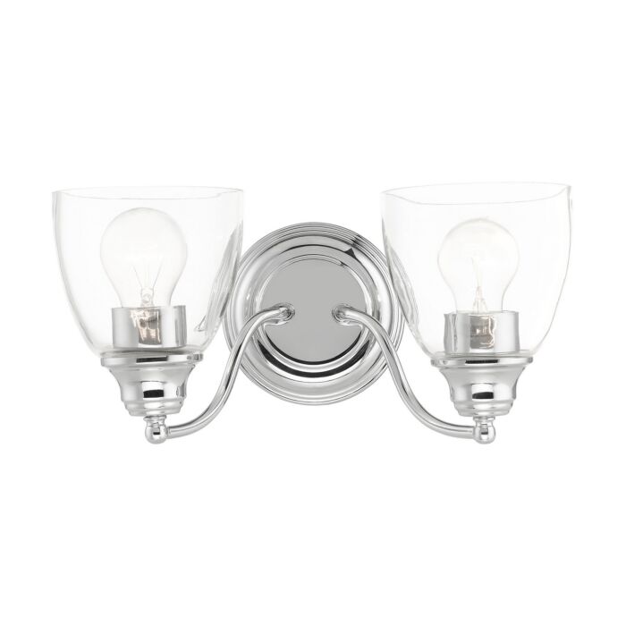 Montgomery 2-Light Bathroom Vanity Light in Polished Chrome