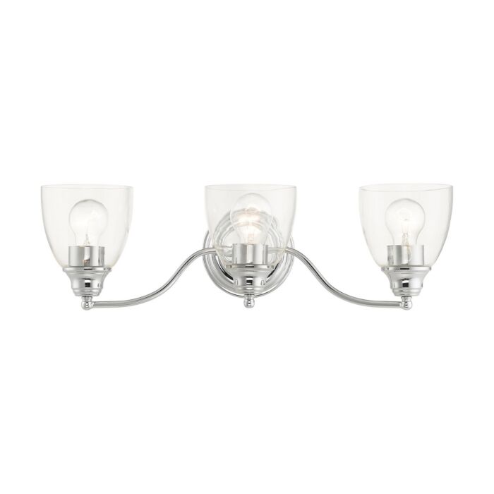 Montgomery 3-Light Bathroom Vanity Light in Polished Chrome
