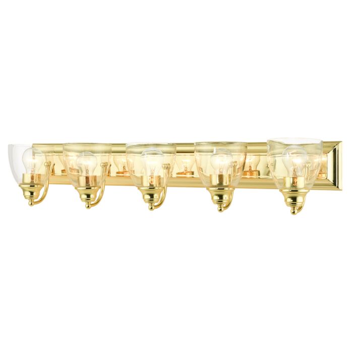 Birmingham 5-Light Bathroom Vanity Light in Polished Brass
