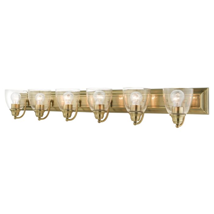 Birmingham 6-Light Bathroom Vanity Light in Antique Brass
