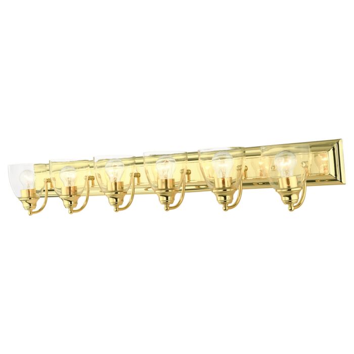 Birmingham 6-Light Bathroom Vanity Light in Polished Brass