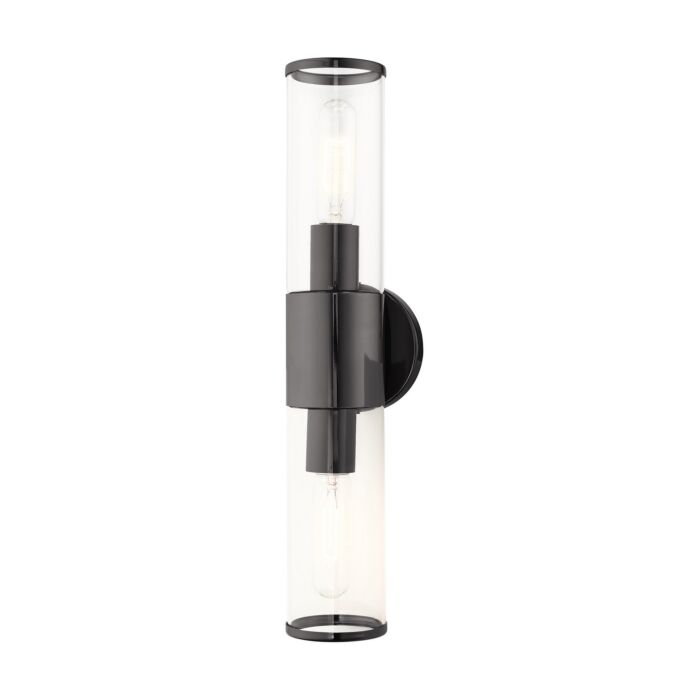 Banca 2-Light Bathroom Vanity Light in Black Chrome