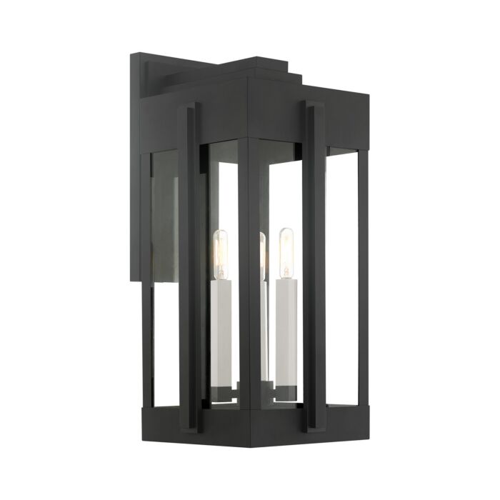 Lexington 3-Light Outdoor Wall Lantern in Black