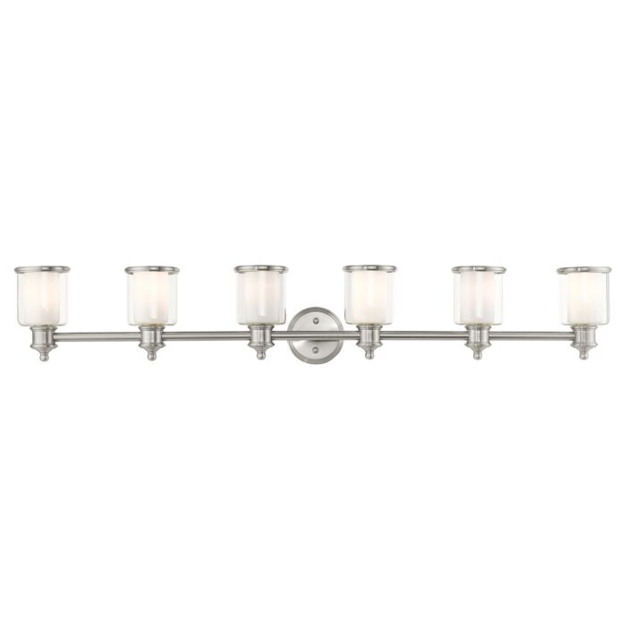 Middlebush 6-Light Bathroom Vanity Light in Brushed Nickel