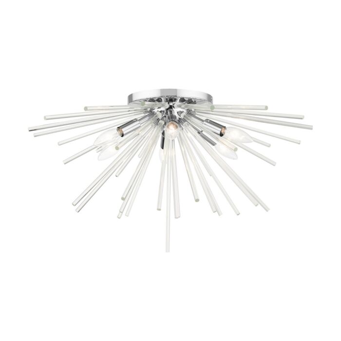 Utopia 6-Light Flush Mount in Polished Chrome