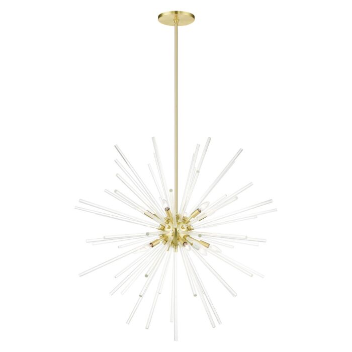 Utopia 12-Light Foyer Pendant in Satin Brass