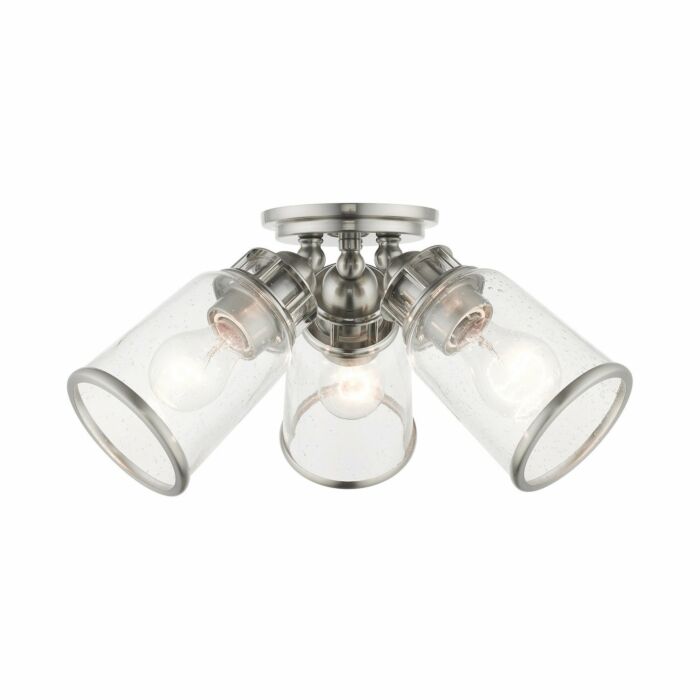 Lawrenceville 3-Light Flush Mount in Brushed Nickel