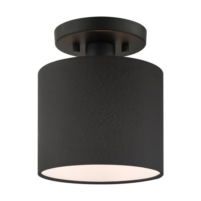 Bainbridge 1-Light Semi-Flush Mount in Black