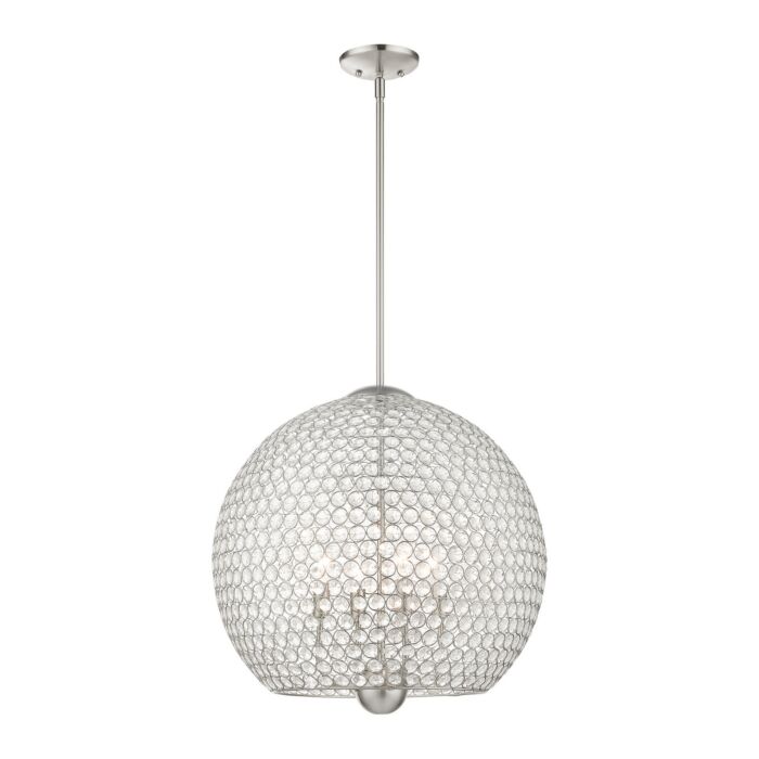Cassandra 4-Light Pendant in Brushed Nickel