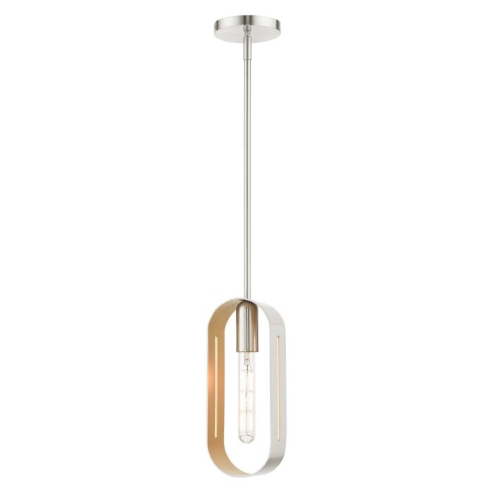 Ravena 1-Light Pendant in Brushed Nickel