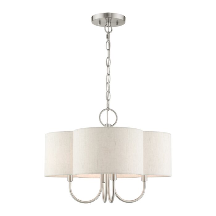 Solstice 4-Light Chandelier in Brushed Nickel