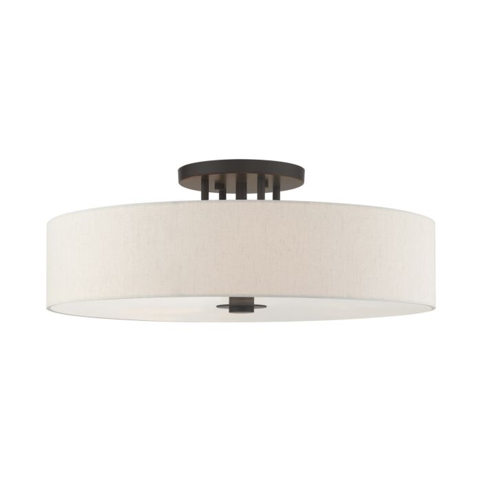 Monroe 6-Light Semi-Flush Mount in English Bronze