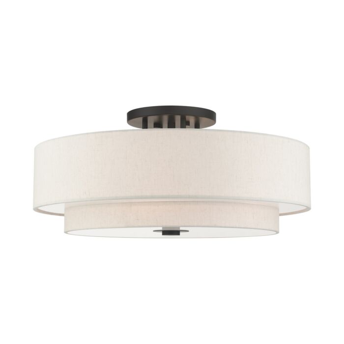 Monroe 6-Light Semi-Flush Mount in English Bronze