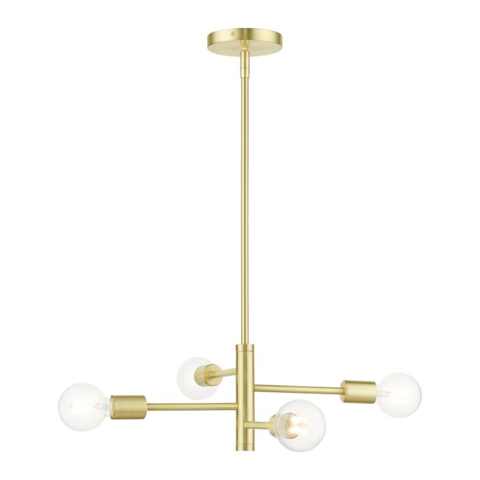 Bannister 4-Light Chandelier in Satin Brass