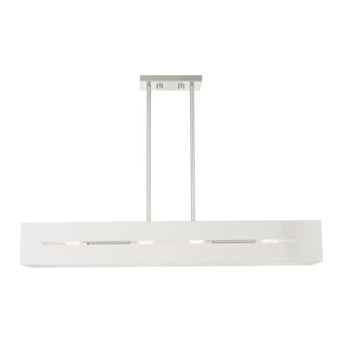 Soma 4-Light Linear Chandelier in Brushed Nickel