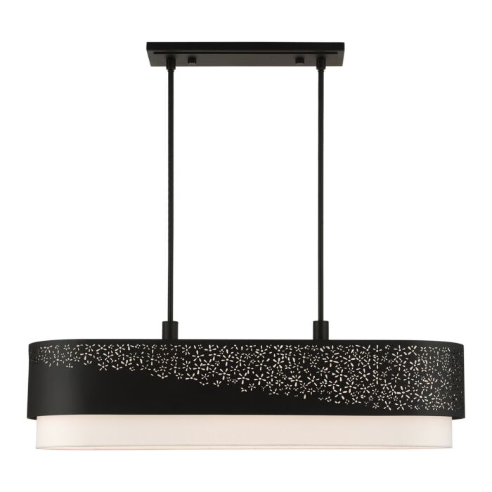 Noria 6-Light Linear Chandelier in Black