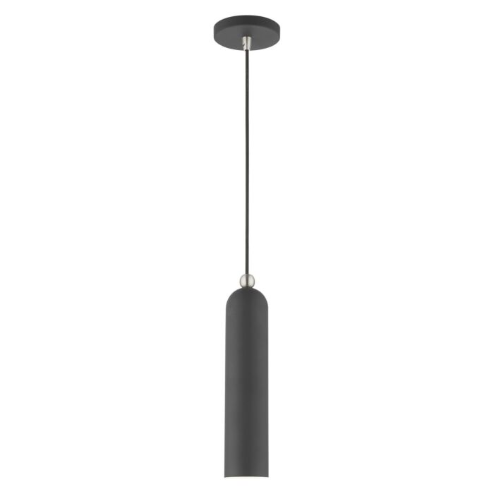 Ardmore 1-Light Pendant in Scandinavian Gray w with Brushed Nickels