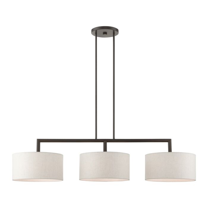 Monroe 3-Light Linear Chandelier in English Bronze