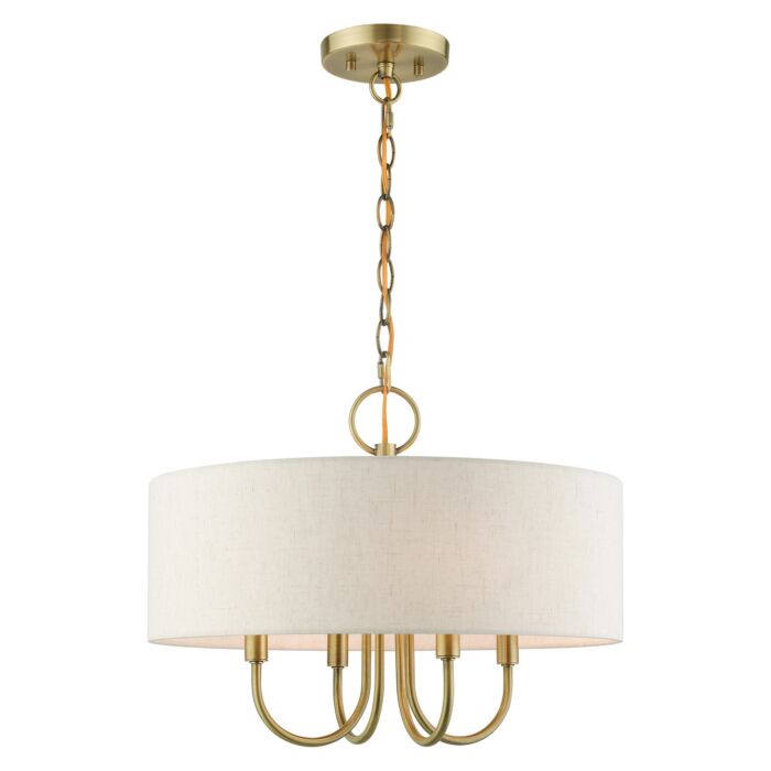 Blossom 4-Light Chandelier in Antique Brass