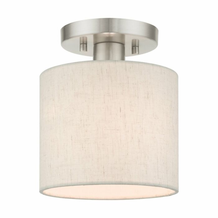 Blossom 1-Light Semi-Flush Mount in Brushed Nickel