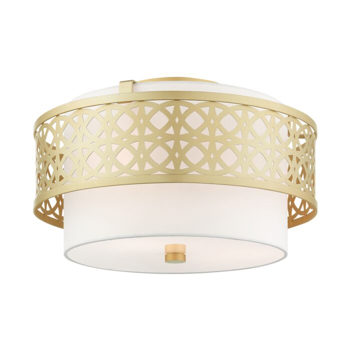 Calinda 3-Light Semi-Flush Mount in Soft Gold