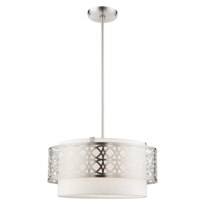 Calinda 4-Light Chandelier in Brushed Nickel