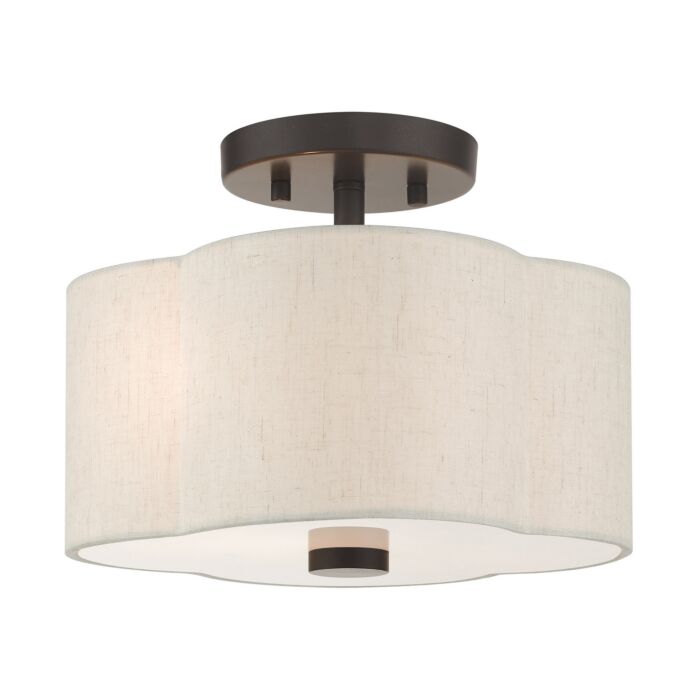 Solstice 2-Light Semi-Flush Mount in English Bronze