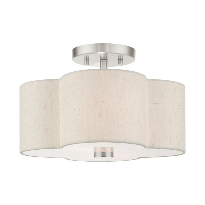 Solstice 2-Light Semi-Flush Mount in Brushed Nickel