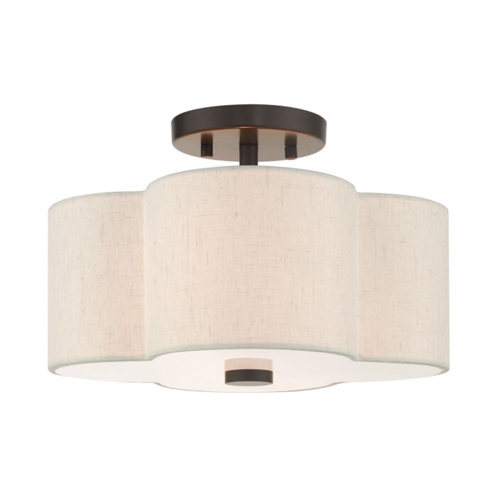 Solstice 2-Light Semi-Flush Mount in English Bronze