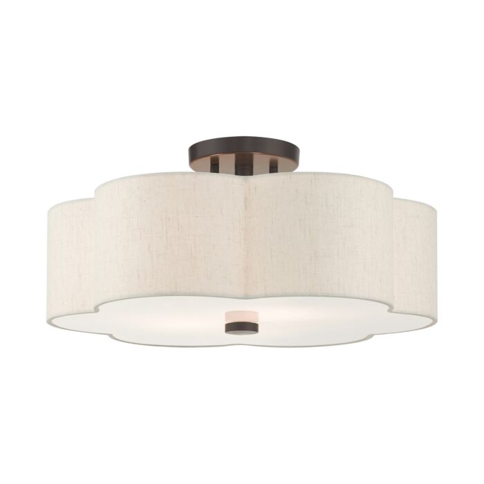 Solstice 3-Light Semi-Flush Mount in English Bronze