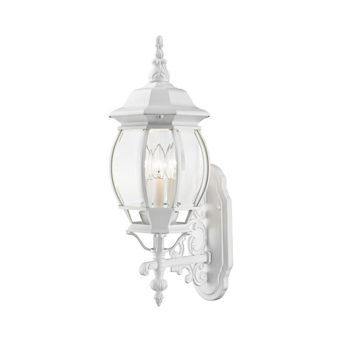 Frontenac 3-Light Outdoor Wall Lantern in Textured White
