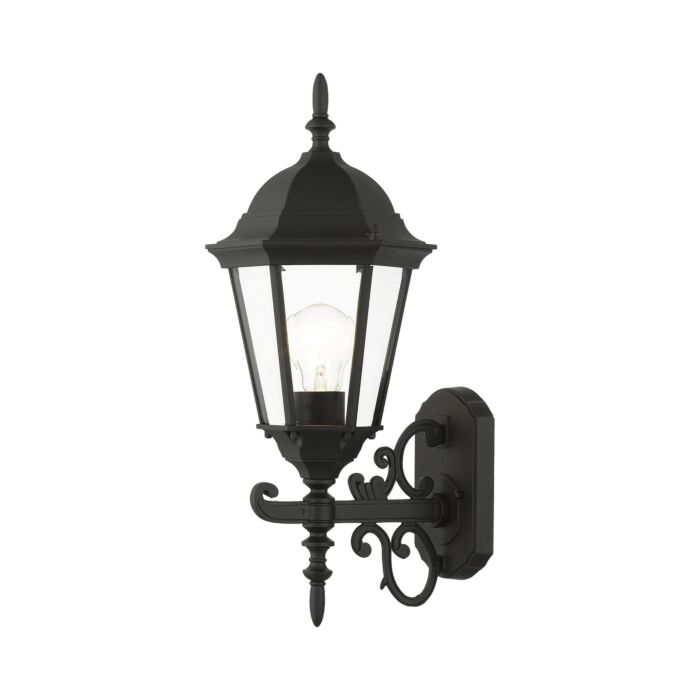 Hamilton 1-Light Outdoor Wall Lantern in Textured Black