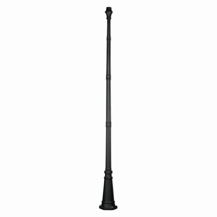Outdoor Cast Aluminum Posts Lamp Post in Textured Black