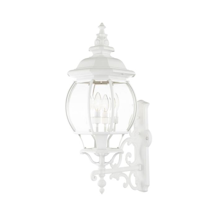 Frontenac 4-Light Outdoor Wall Lantern in Textured White