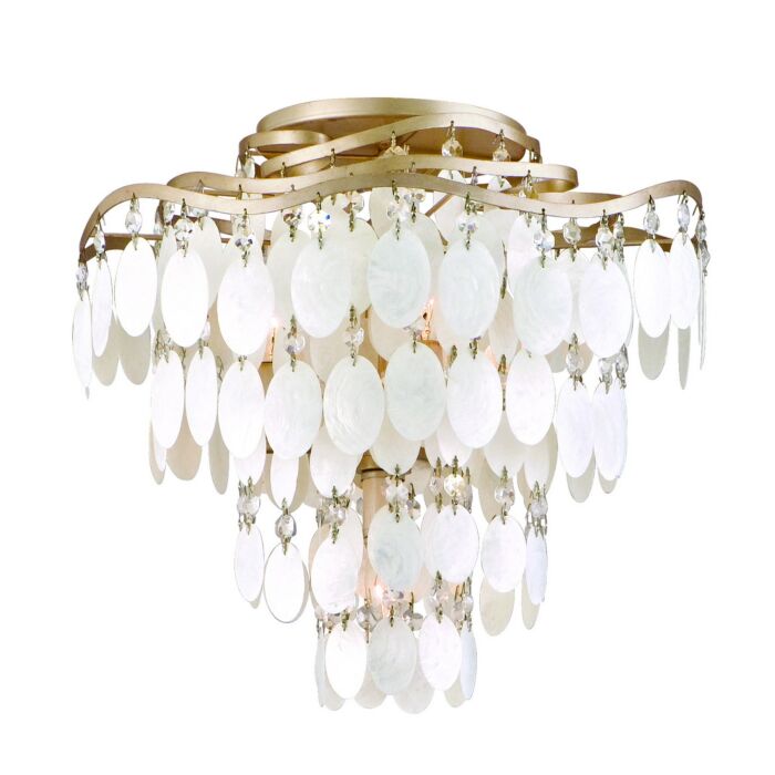 Corbett Dolce 4 Light Ceiling Light in Champagne Leaf