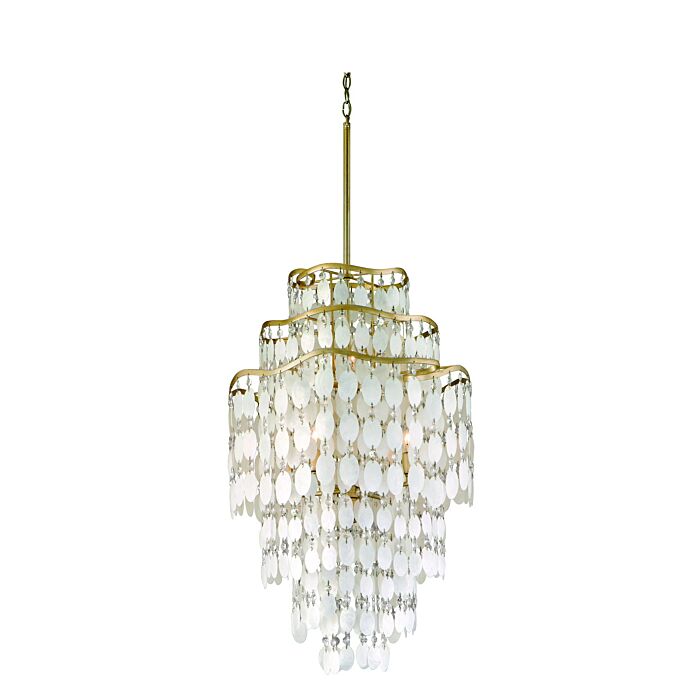 Corbett Dolce 7 Light Pendant Light in Champagne Leaf