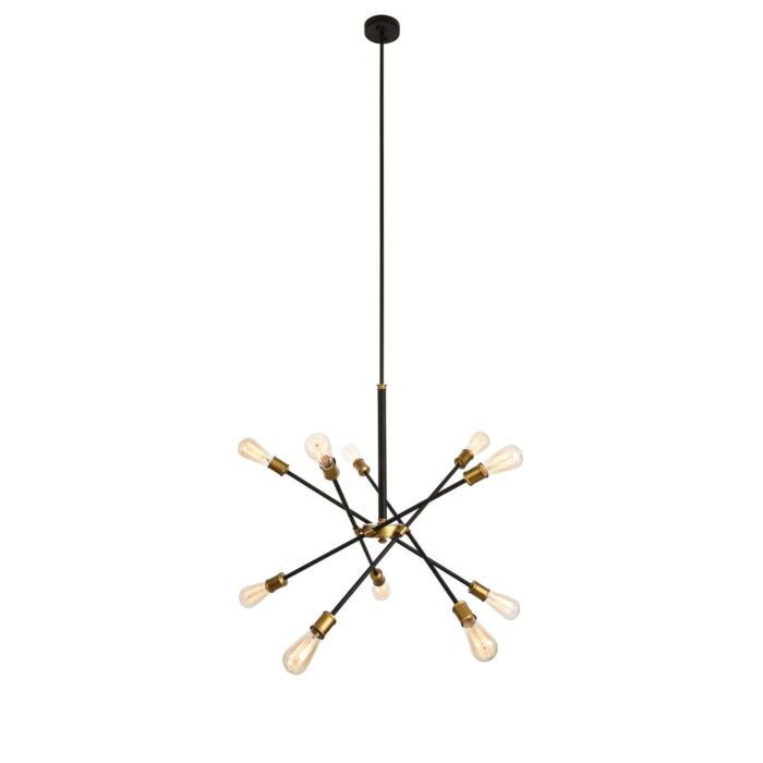 Axel 10-Light Chandelier in black