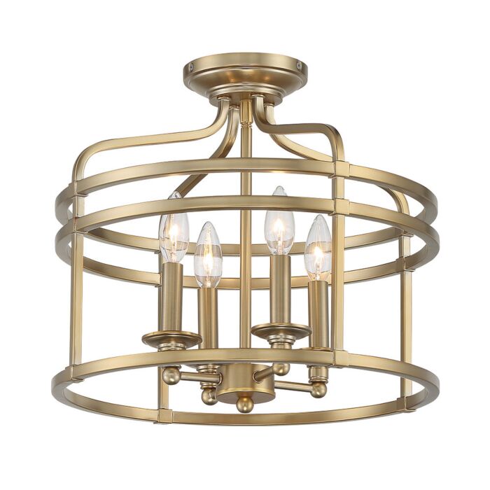 Minka Lavery Covent Park 4 Light Ceiling Light in Brushed Honey Gold