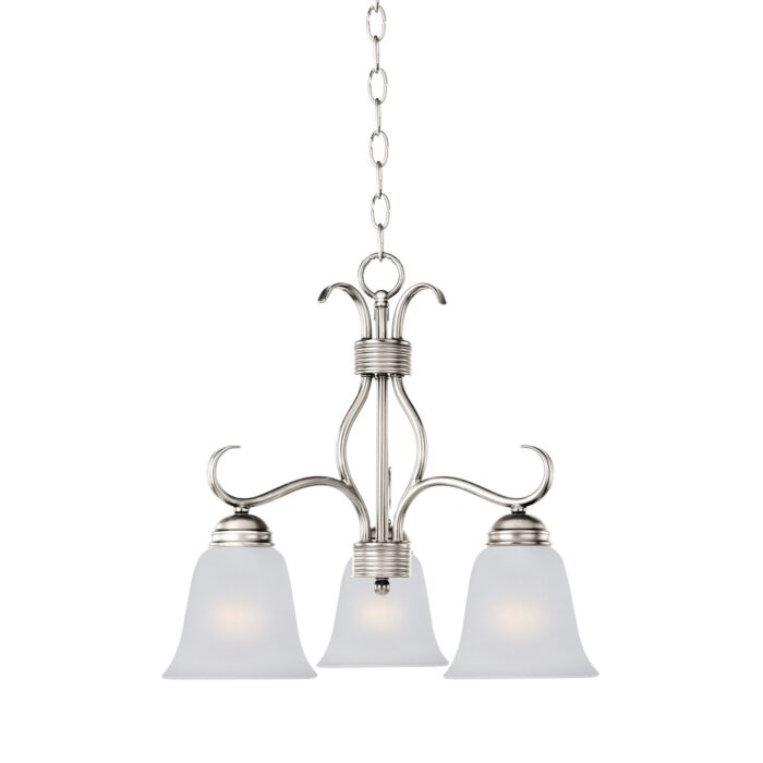 Basix 3-Light Chandelier in Satin Nickel