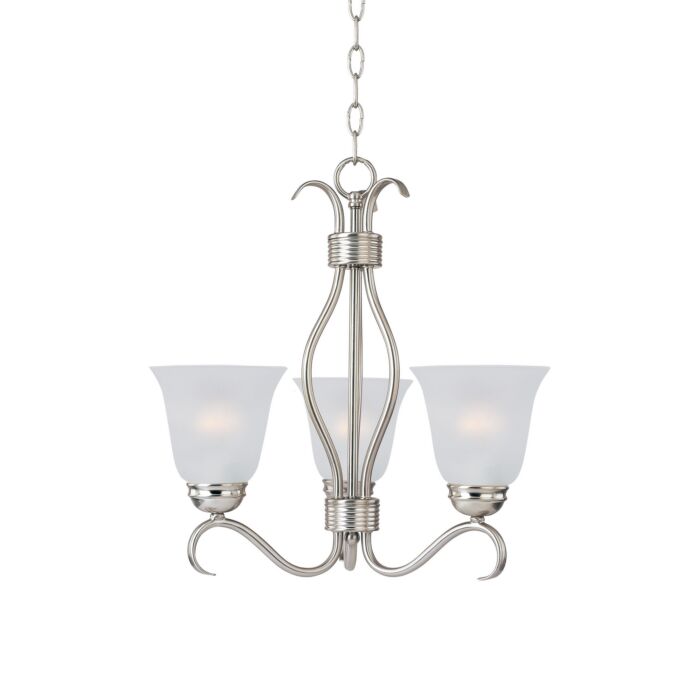 Basix 3-Light Chandelier in Satin Nickel