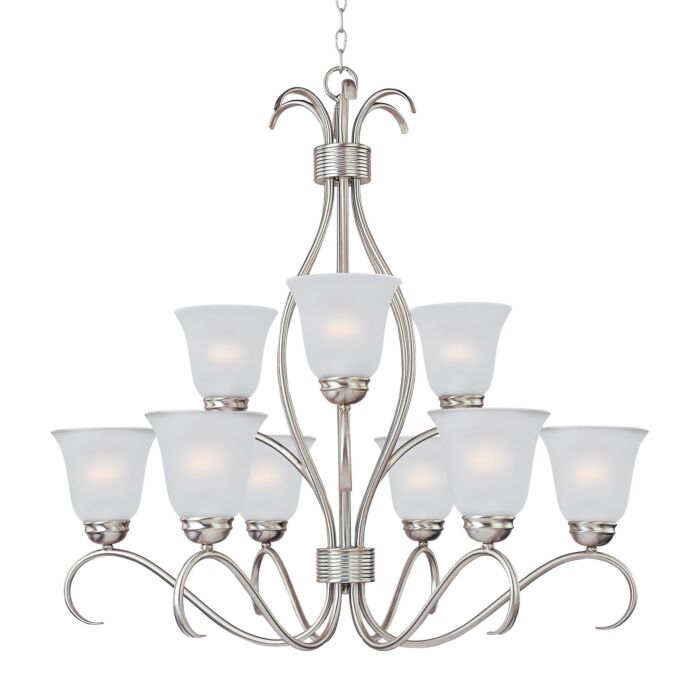 Basix 9-Light Chandelier in Satin Nickel