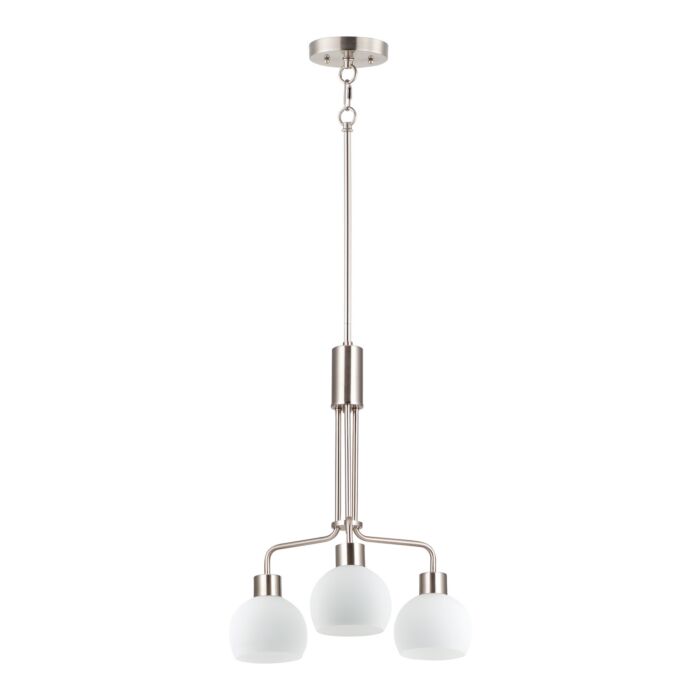 Coraline 3-Light Chandelier in Satin Nickel