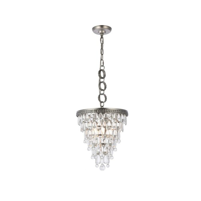 Nordic 3-Light Pendant in Antique Silver