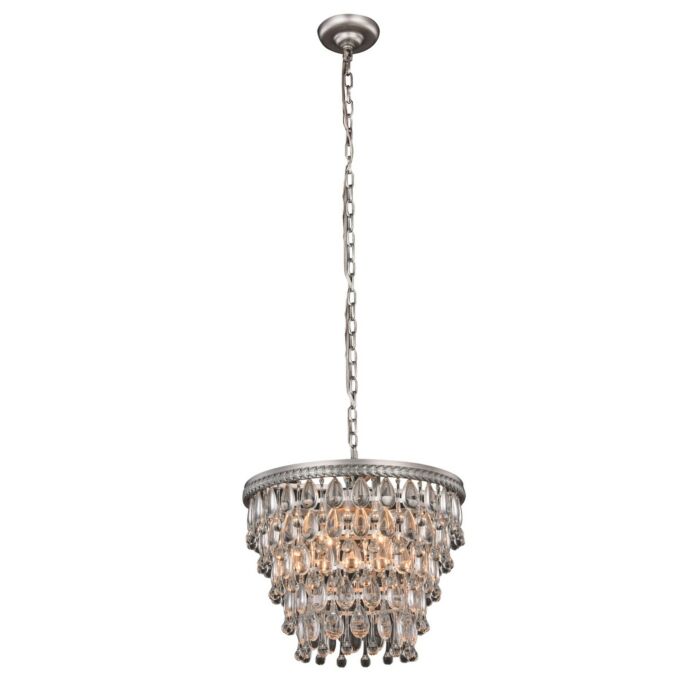 Nordic 4-Light Pendant in Antique Silver