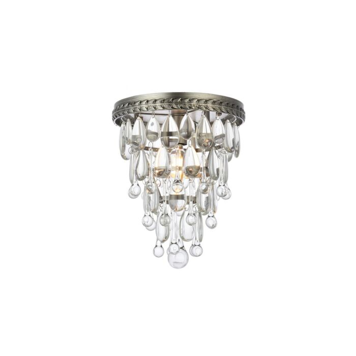 Nordic 1-Light Flush Mount in Antique Silver