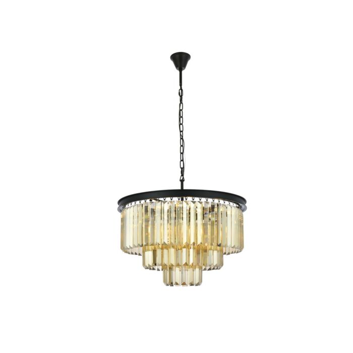Sydney 9-Light Chandelier in Matte Black