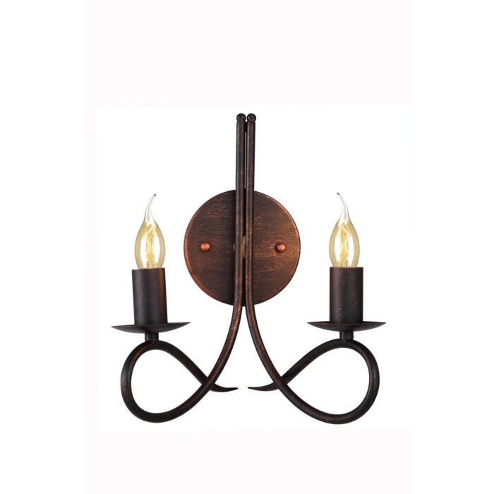 Lyndon 2-Light Wall Sconce in Dark Bronze